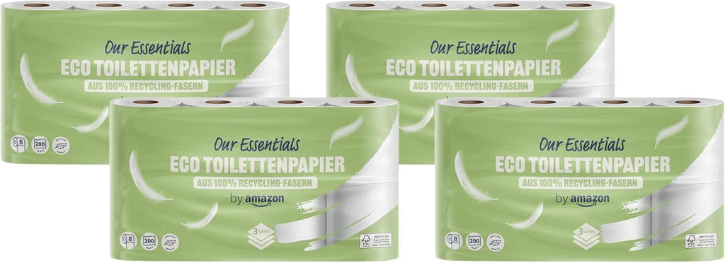 By Amazon Hârtie igienică, 3 straturi, 10 role (10 role, 1-pachet) 200 de foi per rolă, certificată Fsc