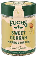 Fuchs Gewürze - Grød Topping "Sweet Dukkah" - sprød Topping med Haselnuss, Sesam og Mandeln für Havre-Meals - aus natürliche Ingrediens - 60 g i wiederverwendbarer, genbrugsbarer Dosis