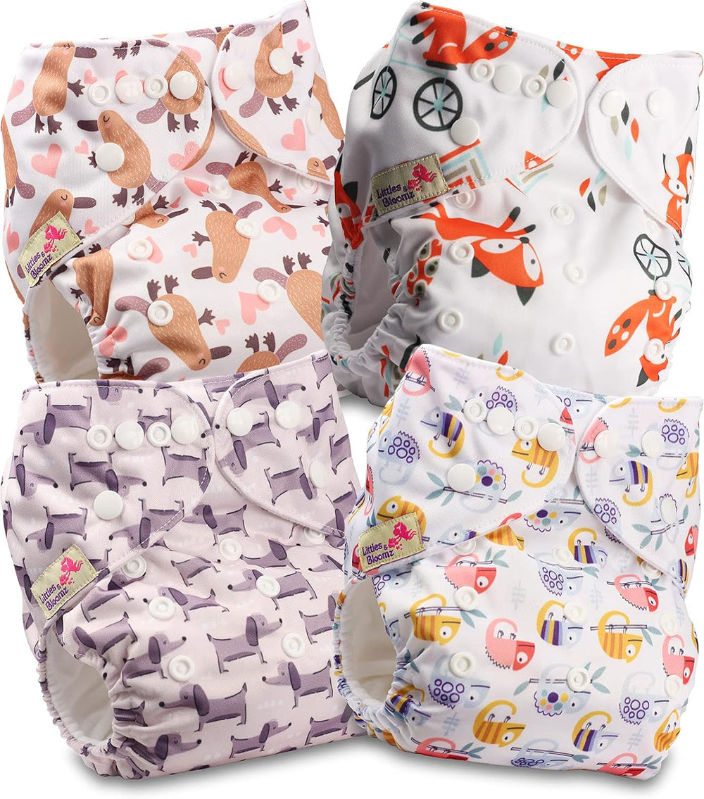 Littles og Bloomz FLP2-0406 Standard Clip Genanvendelig ble, 4 bleer