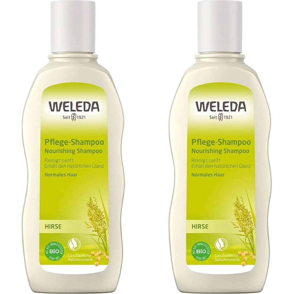 WELEDA Organic Millet Care Shampoo, skånsom rensning, 190 ml brusebad og bad Naty Shop 2 x 190 ml Care shampoo