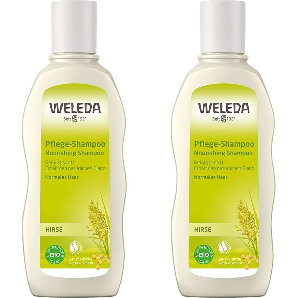 WELEDA Organic Millet Care Shampoo, skånsom rensning, 190 ml brusebad og bad Naty Shop 2 x 190 ml Care shampoo