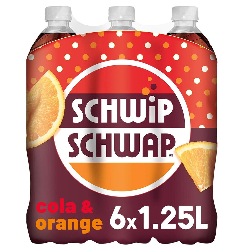 SCHWIPSCHWAP, The Original - Băutură răcoritoare de cola cofeinizată cu portocale, set 6 x 1,25 litri Bauturi fara alcool Naty Shop