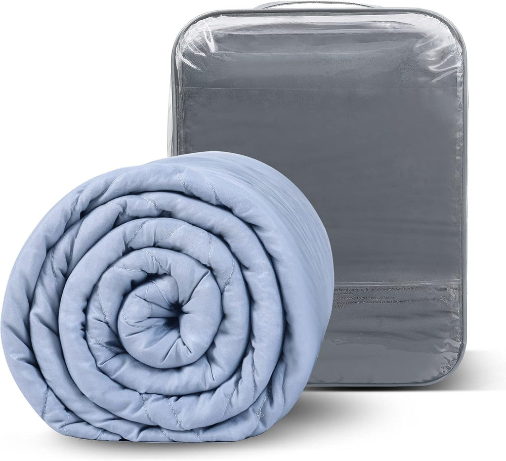 Winthome Pătură ponderată cu capac de plapumă 150X205Cm 10.4Kg, pătură ponderată confortabilă, pătură de terapie anti-stres, pătură grea pentru somn profund și recuperare mai bună, pătură grea pentru adulți (gri) Paturi si Cuverturi Besuche den Winthome-Store Gri 01 150X205Cm-10.4Kg