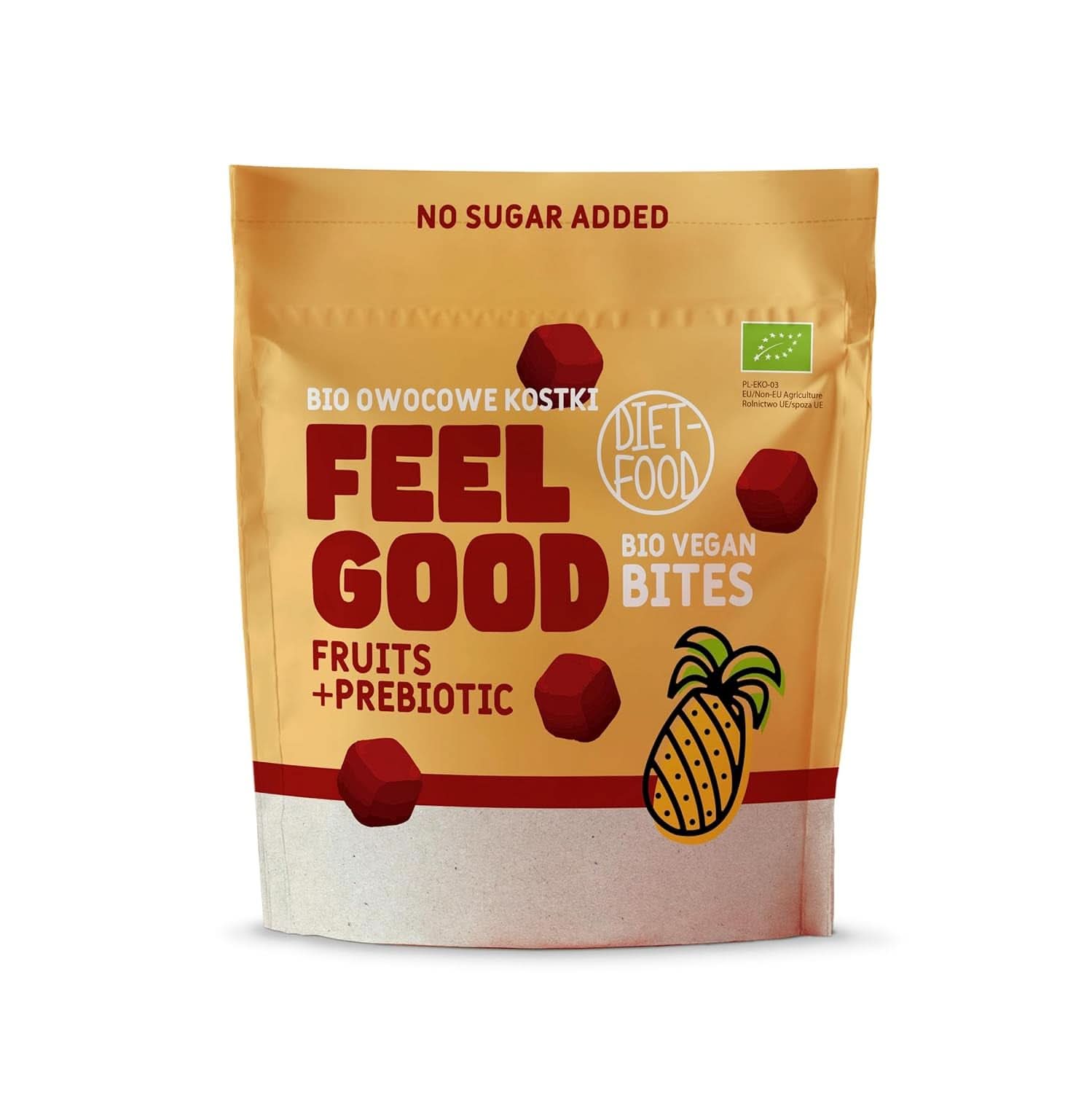 Økologiske frugtterninger, 100% frugt, 120 gram Dehydrerede produkter Naty Shop Feel Good