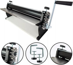 DKN Pizzadejrullemaskine med håndsving, 48,8 cm, nudelmaskine, Teigfolie med Anti-Haft ruller og Dicken Control – Konstruktion af massiv Stahl og Aluminium