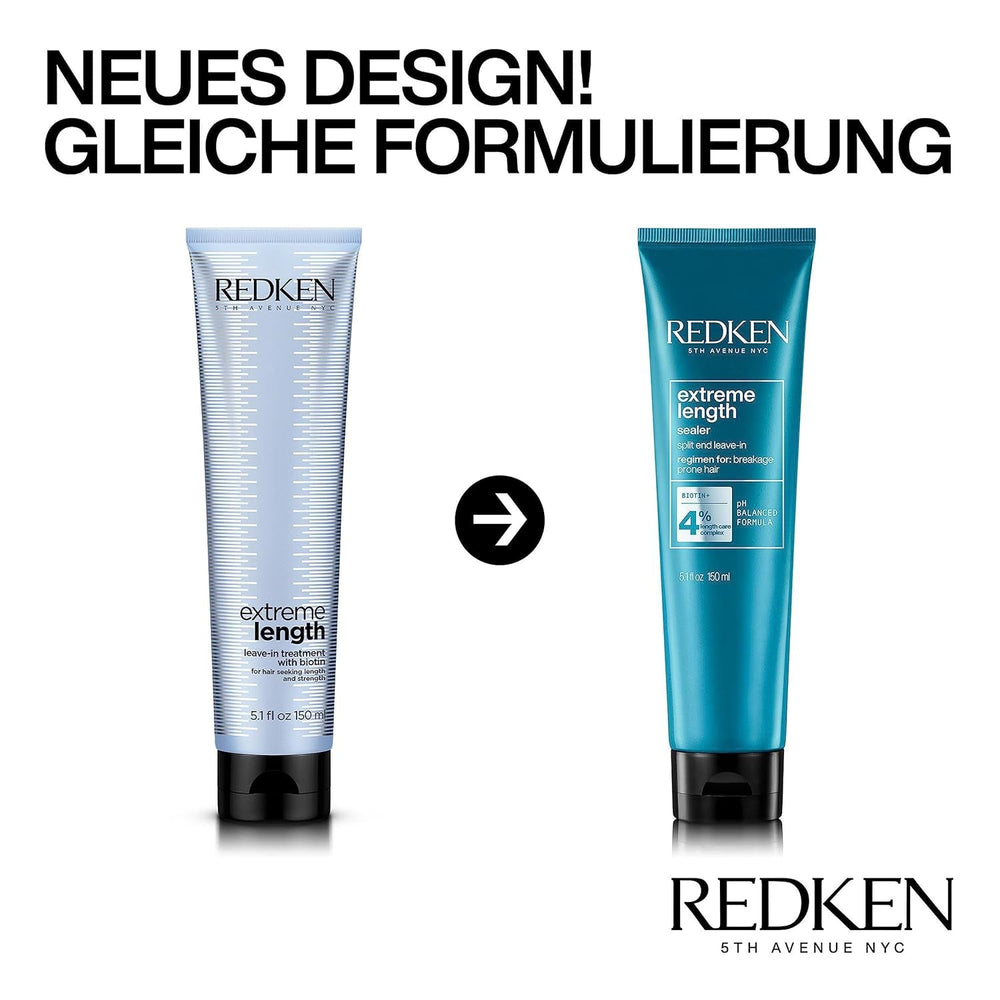 Mască de păr Redken pentru păr lung și puternic, Repară și regenerează, Împotriva ruperii părului, Cu biotină și proteine de soia, Extreme Length Sealer, 150 ml Masca de par Naty Shop