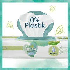 Harmonie Aqua Babyblesæt Størrelse 1 (2-5 kg, 180 stk), Størrelse 2 (4-8 kg, 240 stk), Half Moon Box og Aqua Baby Wipes, 720 Wipes (15 x 48), Baby Starter Kit