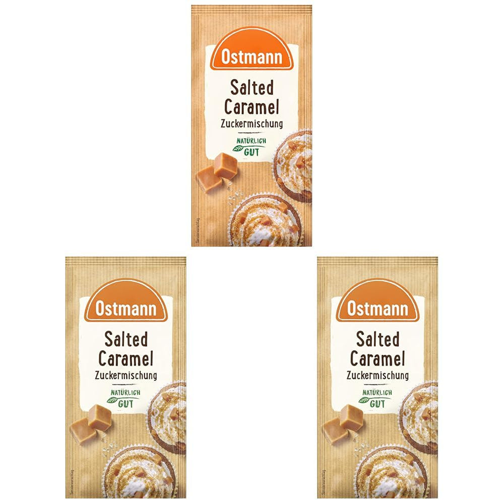 Ostmann Gewürze – Salted Caramel Zuckermischung, süß-salzige Mischung für Kekse, Gebäck og desserter, 30 g i pose