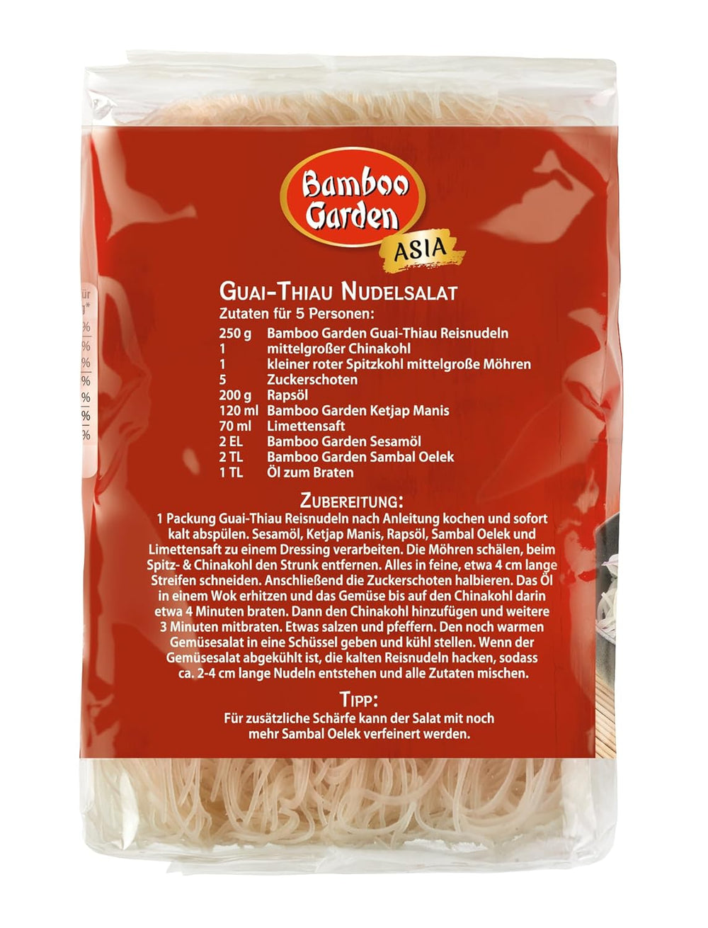 Bamboo Garden Guai Thiau risnudler, 250 g (emballagedesign kan variere)