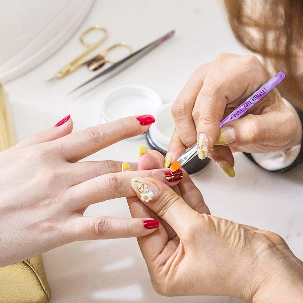 Nagel Pinsel Set, 10-Teilig Gelnägel Pinsel Nagellackstift Acrylpinsel Für UV Gel Nägel Acrylfingernägel Nailart Maniküre Nageldesign Zubehör