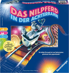 Ravensburger 26772 - Flodhest på rutsjebane - Brætspil for hele familien, spil for voksne og børn i alderen 10-99, for 3-12 spillere - Festspil, nytårsaftenspil