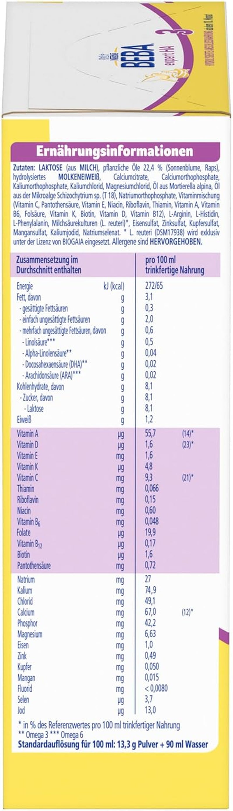 BEBA expert HA 3 Hydrolyseret fortsættelsesformel, fra 10 måneder, 1 pakke (1 x 550 g)