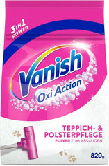 Vanish Oxi Action Rensepulver til tæpper og polstring - 1 X 820 G - Renser store områder af tæpper og polstring mod snavs, lugt og støv Rufe Naty Shop Vaskemidler 820 gram