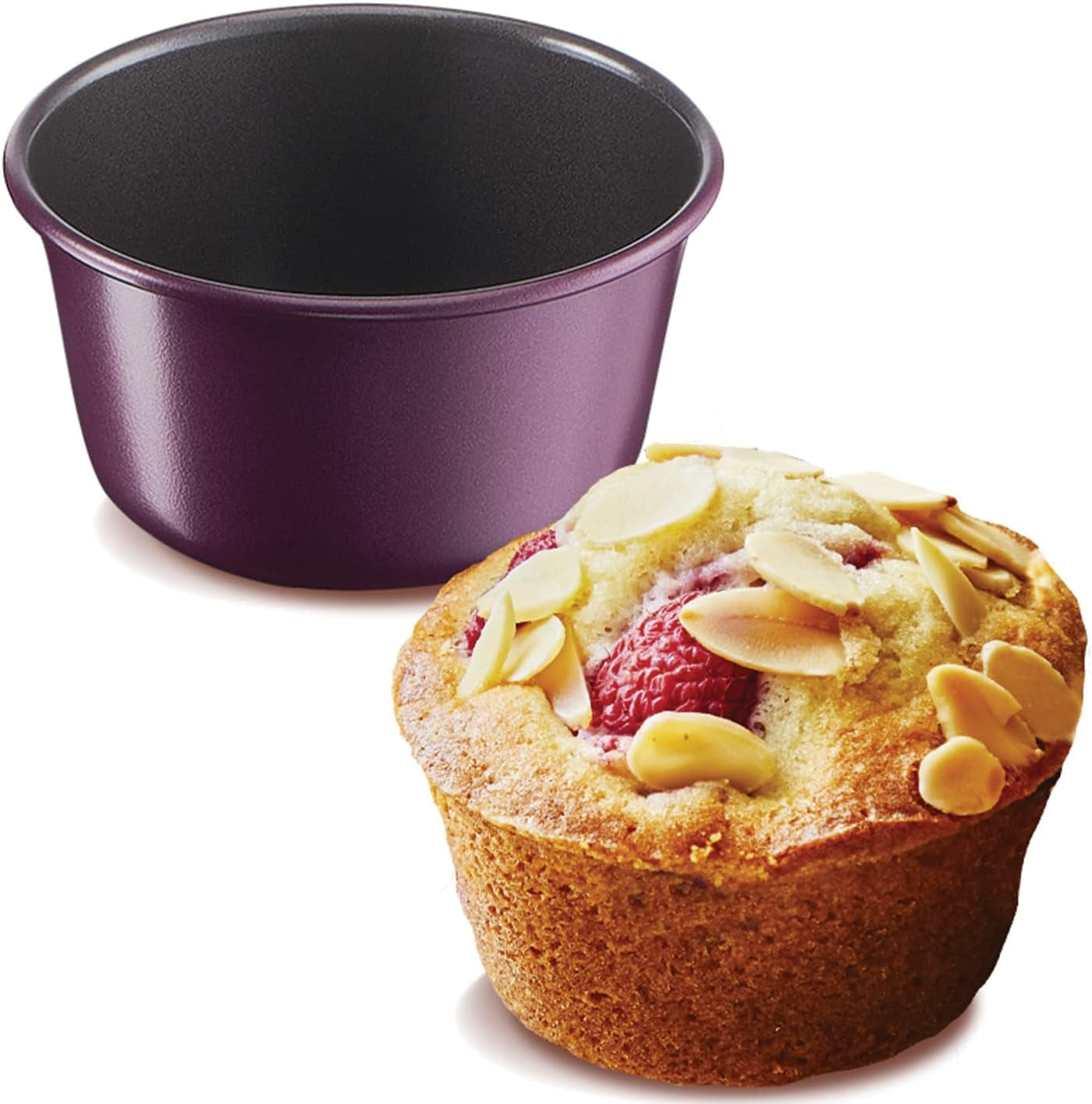 Tefal Creabake Muffins Creabake Backformen, 7,5 Cm, Antihaftbeschichtung, Stapelbares System, Kreative Rezepte Für Süßigkeiten Und Salade, Einfaches Backen, Eisenfarben Forme og bakker til bagning Naty Shop