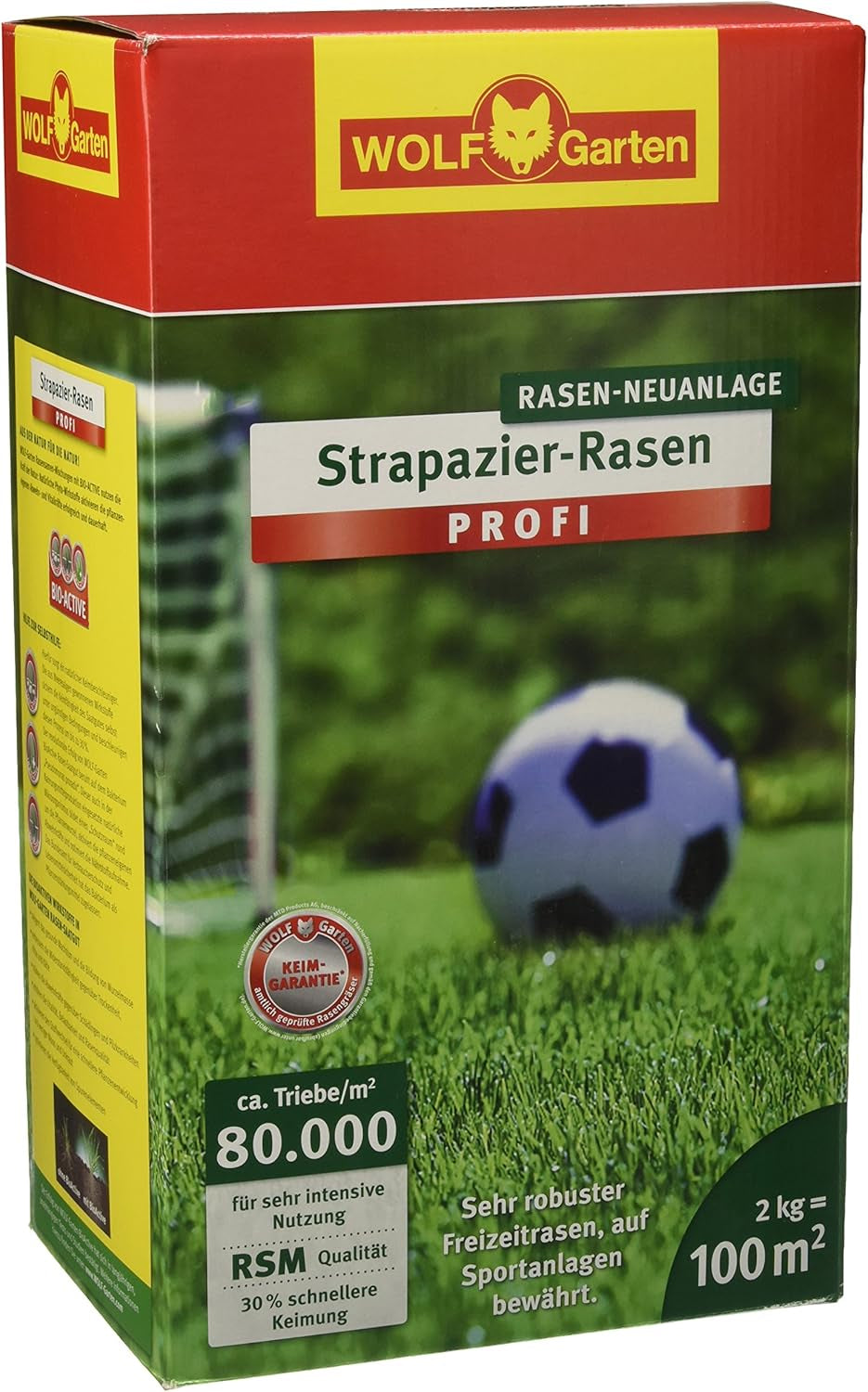 WOLF Garten Wolf-Garten - Strapazier-Rasen LJ 50; 3821030, Rot