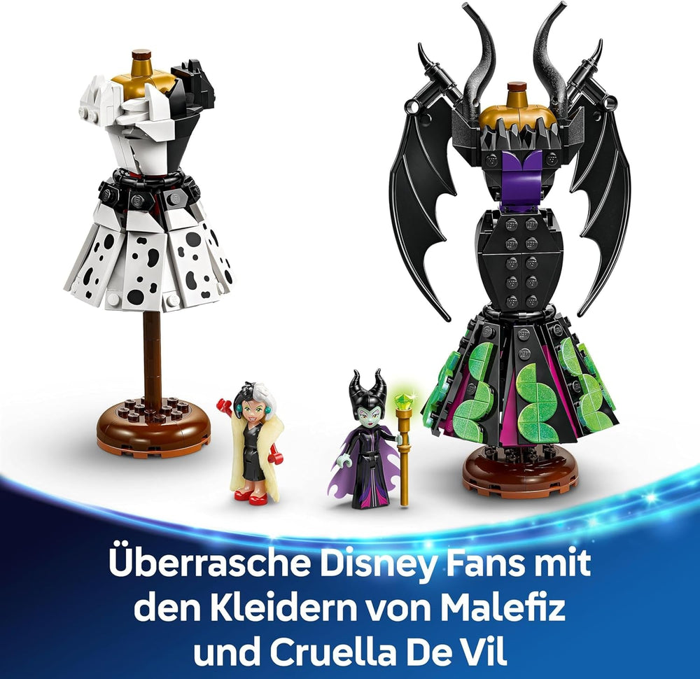 LEGO Ç€ Disney Villains The Dresses Of Maleficent And Cruella De Vil - Legetøj til drenge og piger fra 9 år - Inkl. 2 minidukker og 2 dyrefigurer - Fødselsdagsgave til fans 43262 byggesæt Besuche den LEGO-Store