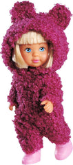Simba Evi Love Cute Teddy, Spielpuppe i süßem Teddy Onesie, 12 cm, ab 3 år