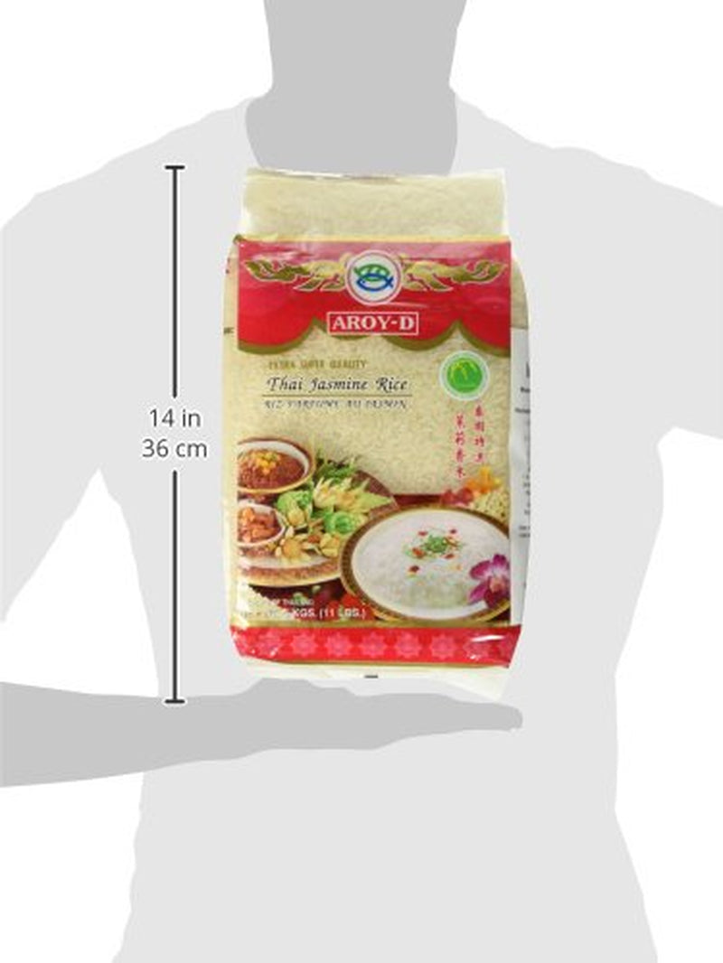 Aroy-D duftende ris, 100% langkornet ris, 1 pakke (1 x 5 kg)