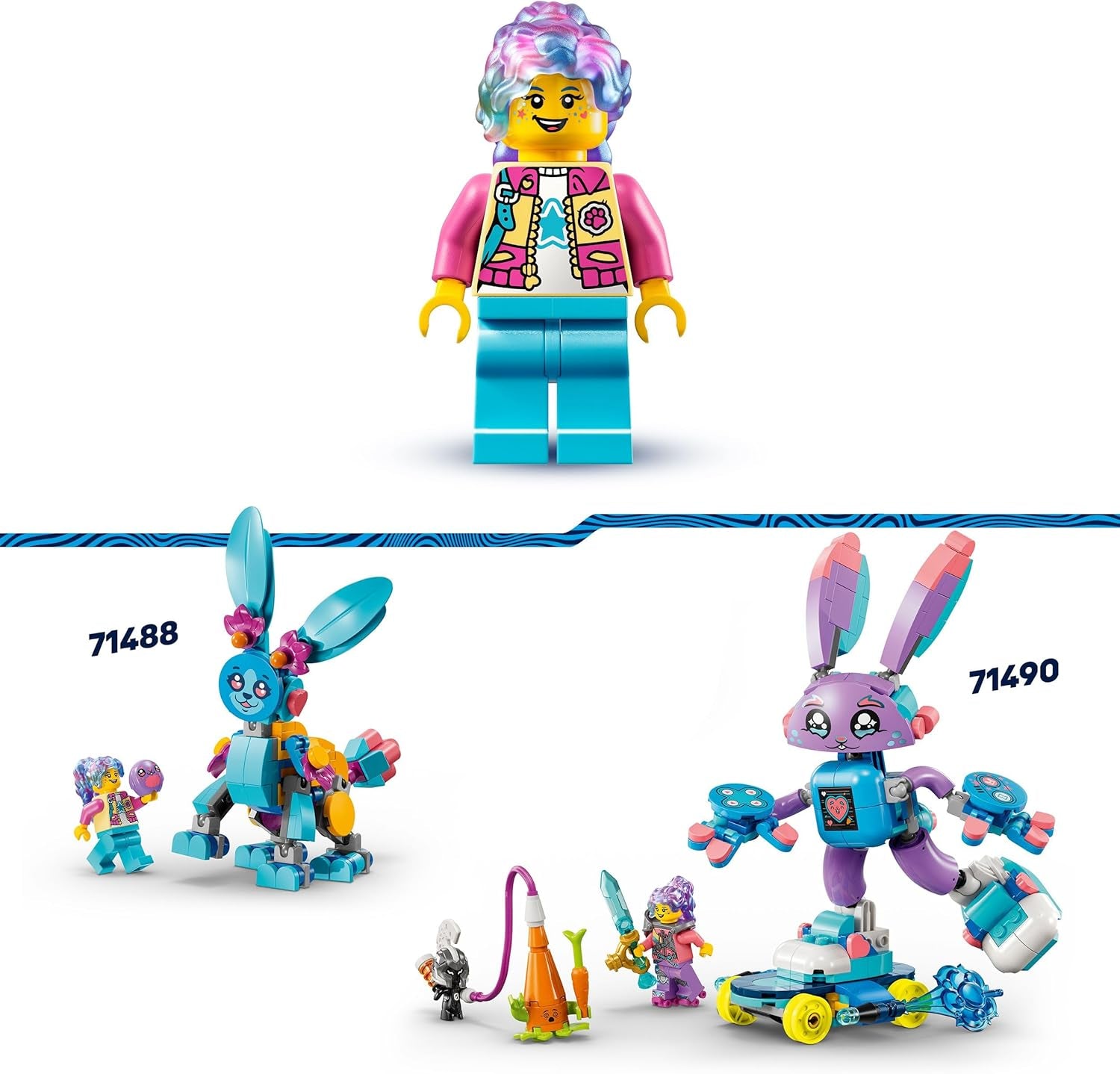 LEGO Dreamzzz Bunchus Creative Animal Adventures Børnelegetøjskanin 20-i-1 Fantasy-legesæt med minifigur Izzie-gave til piger og drenge 7 år 71488 Byggesæt Besuche den LEGO-Store