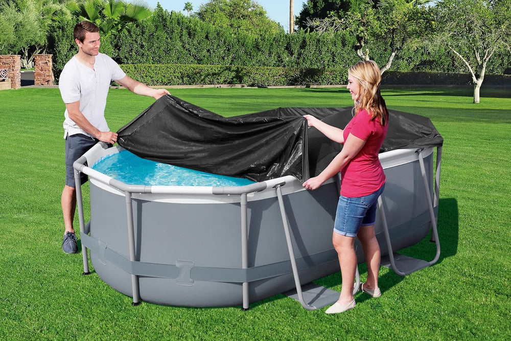 Bestway PVC presenning 305 x 184 cm, sort, oval