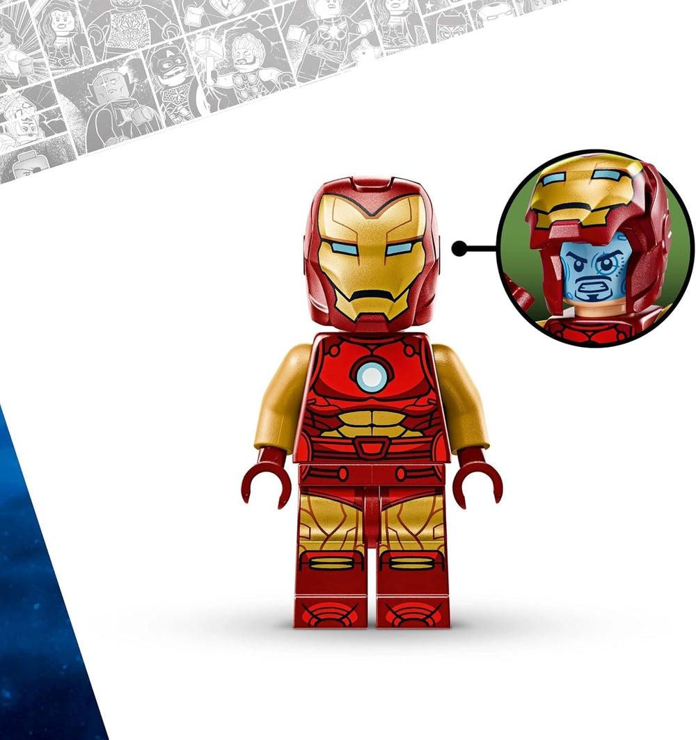 LEGO Marvel Iron Man Mech vs. Ultron - Superheltelegetøj med 2 minifigurer - Actionfigur med bevægelige arme, ben og fingre - Gave til drenge og piger i alderen 6+ 76307 Besuche den LEGO-Store byggesæt