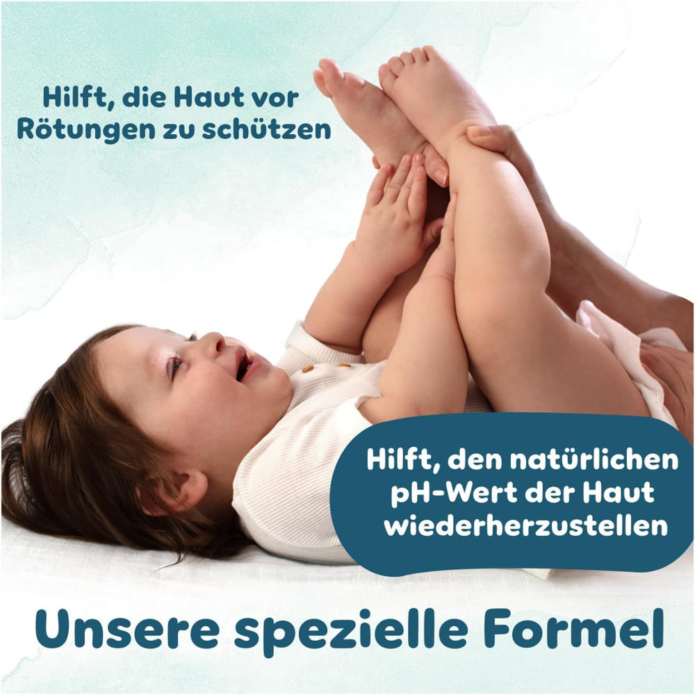 Pampers Harmony Aqua vådservietter, 15 pakker med 48 servietter hver - 720 servietter i alt, hjælper med at genoprette hudens naturlige pH-balance, let lotion 99% vand