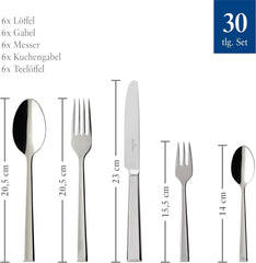 Villeroy & Boch - Victor bestiksæt i rustfrit stål, 30 dele til 6 personer Kitchen Naty Shop
