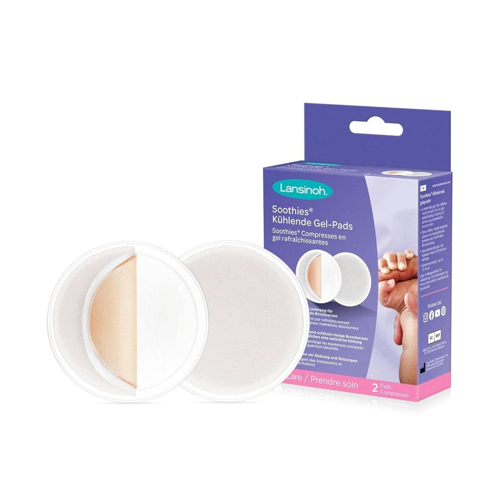 Lansinoh Soothies Kühlende Gel-Pads - 2 Stück - Beruhigen Und Schützen Schmerzende & Rissige Brustwarzen - Ermöglichen Natürliche Heilung, Damit Mütter Yderligere Stillen Können Accessories Mad og Amning Bebe Naty Shop