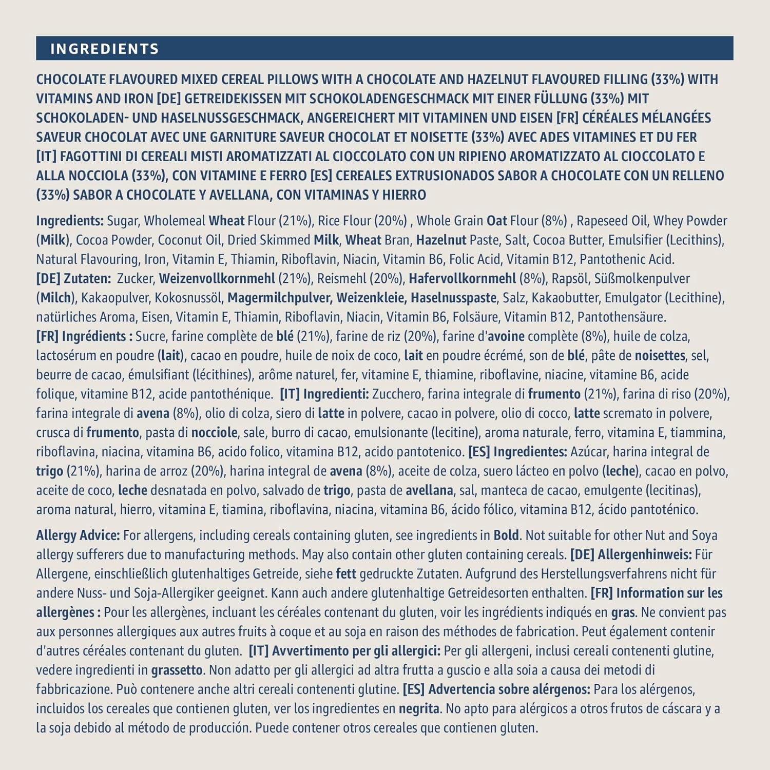 Chokolade nøddepude fra Amazon, 375g