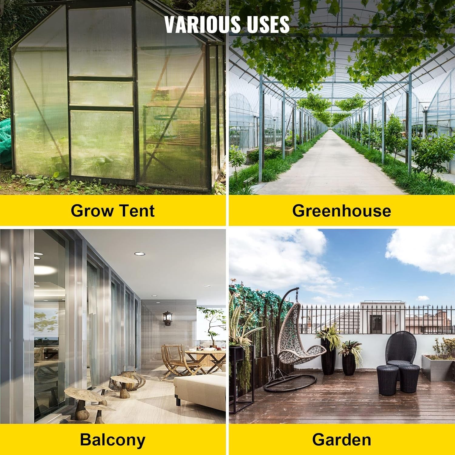 VEVOR DWC Hydroponic Grow System, Hydroponic Grow Systems, Dybvandsdyrkning 4 20 liters spande, DWC System med luftpumpe, luftsten og vandstandsindikator til bladgrøntsager