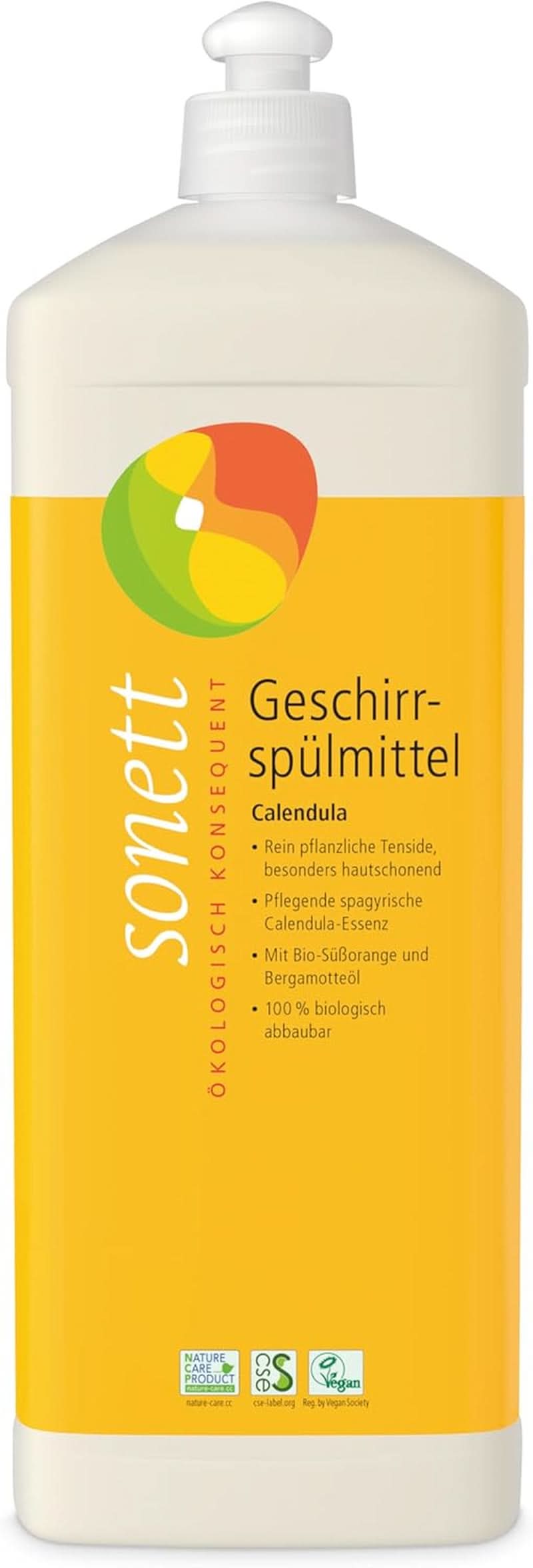 Sonett Calendula opvaskemiddel, 300 ml Køkkenopvaskemidler Naty Shop 2 x 1 liter
