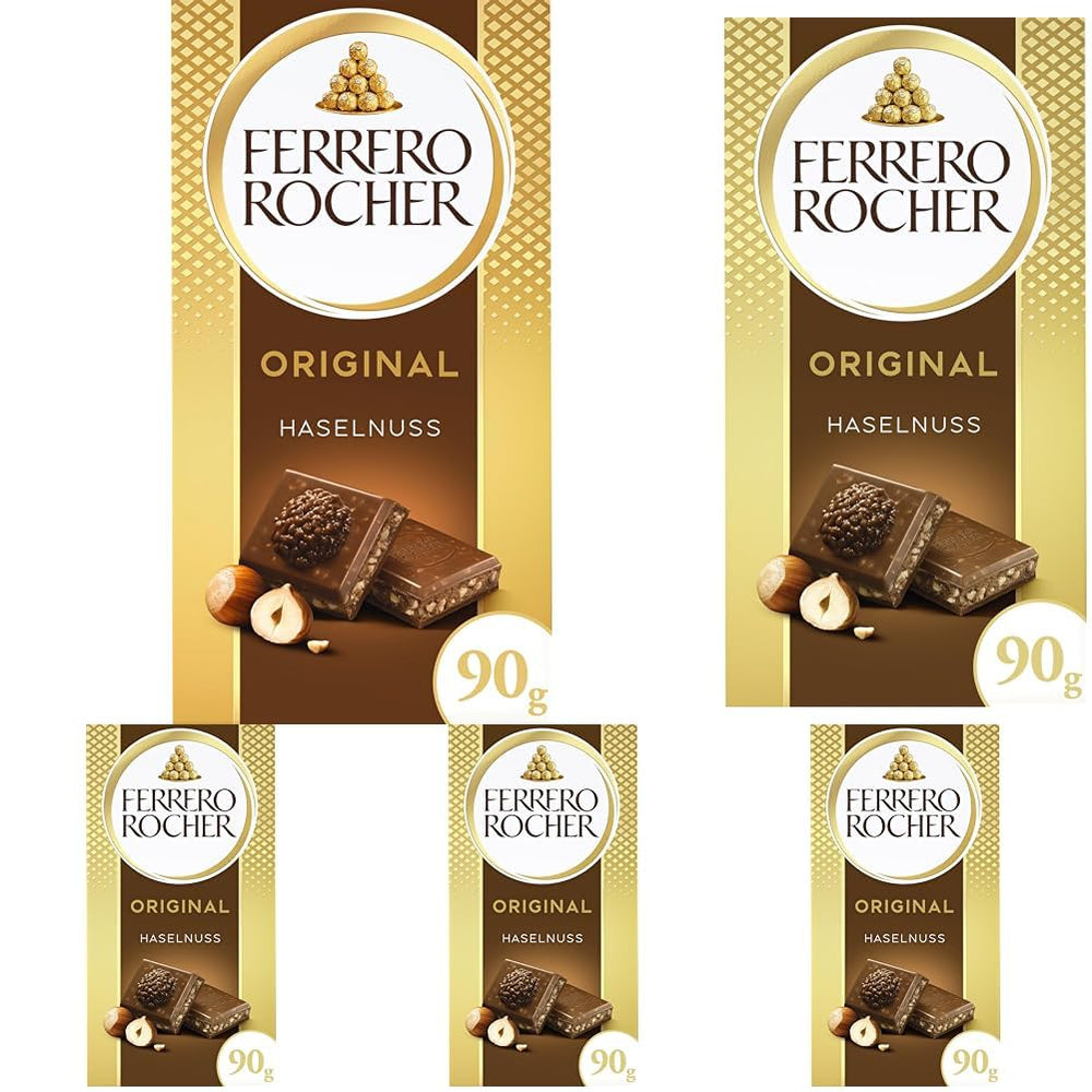 Ferrero Rocher Bar - Hvid chokolade med hasselnød - Valentinsdagsgave til ham og hende - 1 chokoladebar x 90 g