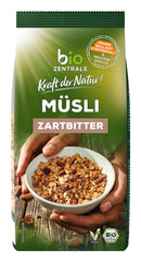 Biocentral müsli med mørk chokolade | 500 g økologisk vegansk | Ideel til morgenmad og din kop takeaway müsli | Alternativ til müslibarer