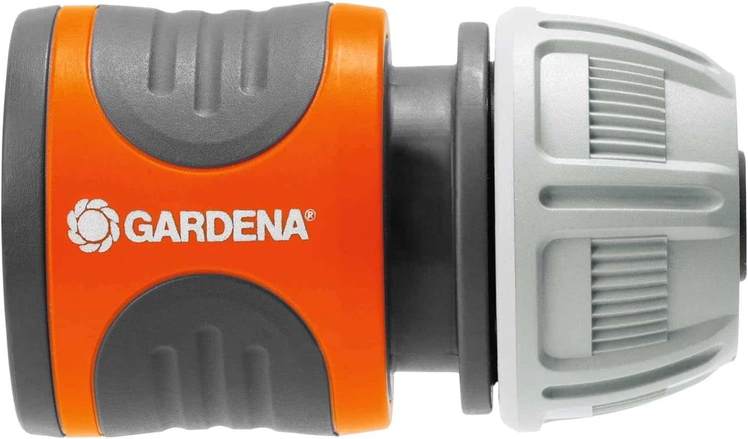 Conector furtun Gardena 13 mm (1/2 inch) și 15 mm (5/8 inch): Conector prin împingere pentru capătul furtunului, adâncituri pentru prindere, asamblare ușoară, ambalat (18215-20)