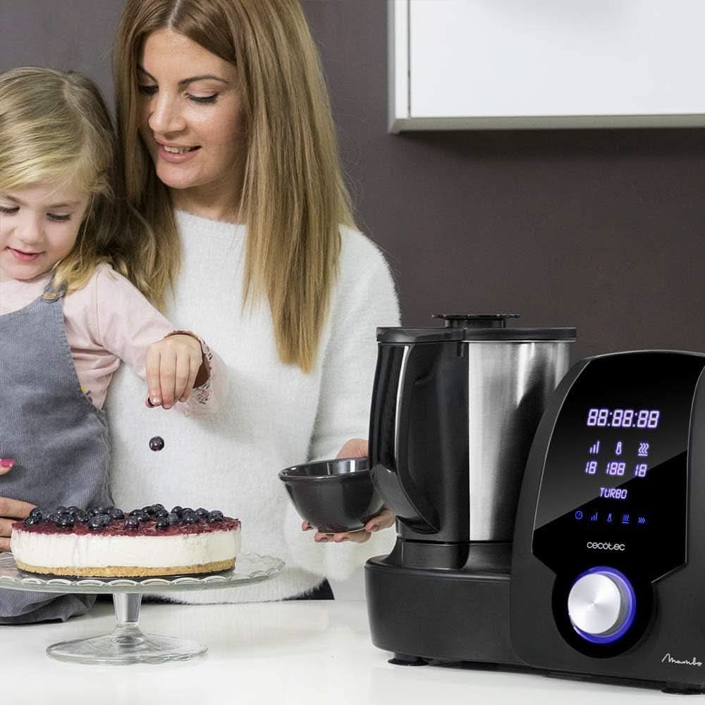 Cecotec Mambo 6090 Multifunktions-Küchenmaschine, 1700 W, 23 Funktioner, Krug Mit Fassungsvermögen 3,3 L, 3 Teller Gleichzeit, 10 Geschwindigkeitsstufen, Timer Køkken Robotter og Blandere Naty Shop