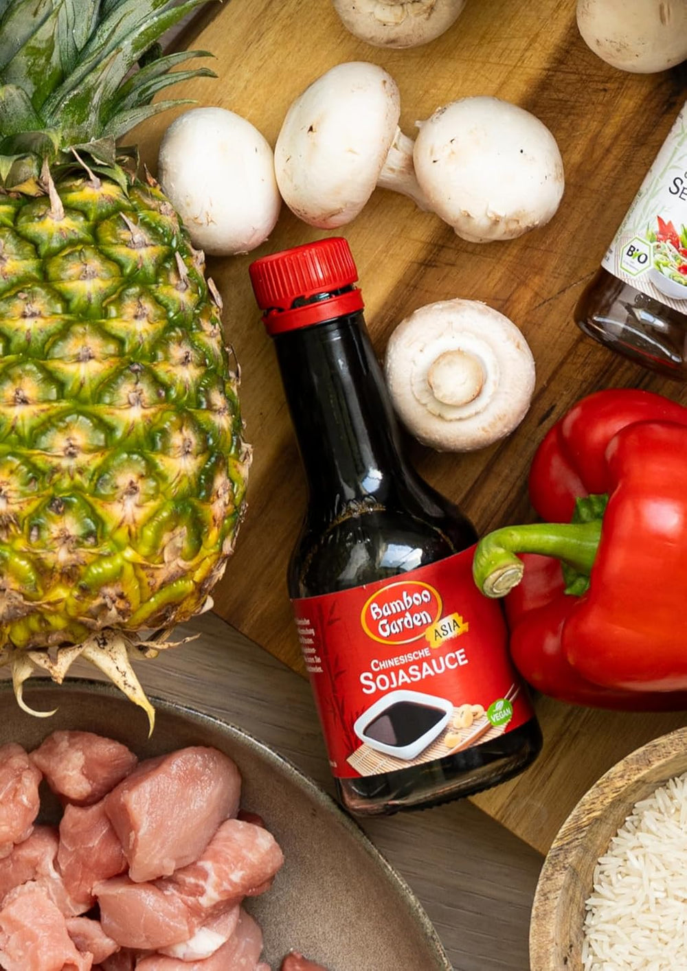 Bamboo Garden - Chinesische Sojasauce , Würzsauce für Fleisch, Geflügel, Gemüse und vieles more , 1 x 200 ml (Verpackungsdesign kann abweichen)