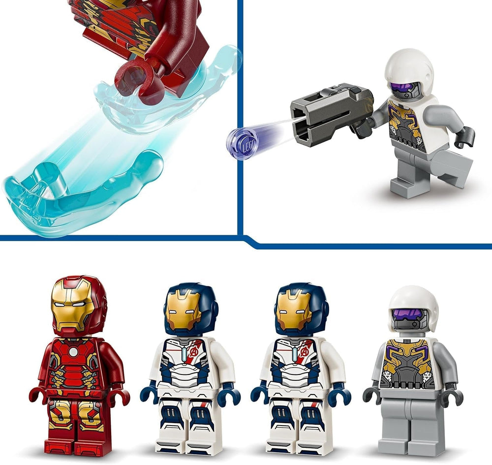LEGO Marvel Iron Man & Iron Legion vs. Hydra Soldier, Avengers byggelegetøj, kreativt legesæt til børn og superheltefans, gave til drenge og piger 6 år 76288 byggesæt Besuche den LEGO-Store