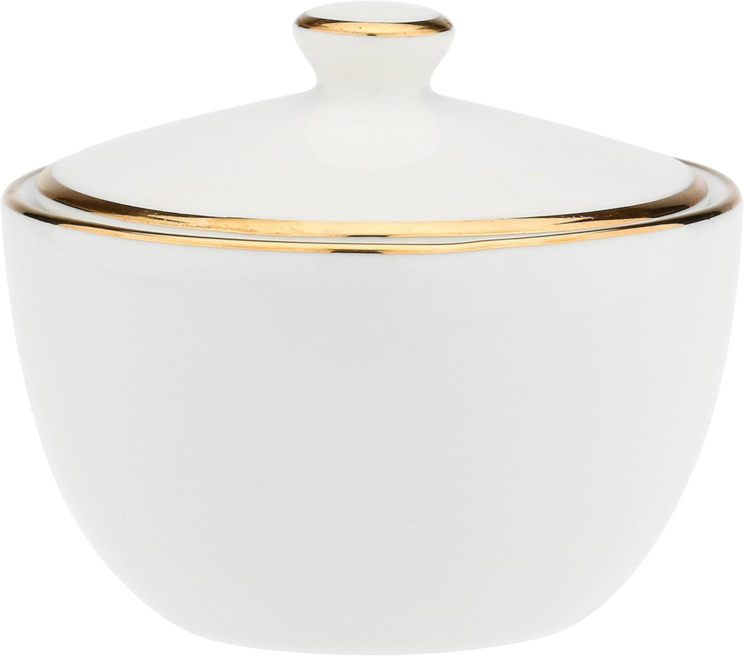 - Zuckerdose aus Porzellan, Durchmesser 10cm, Höhe 7.3cm, Kollektion Majestà