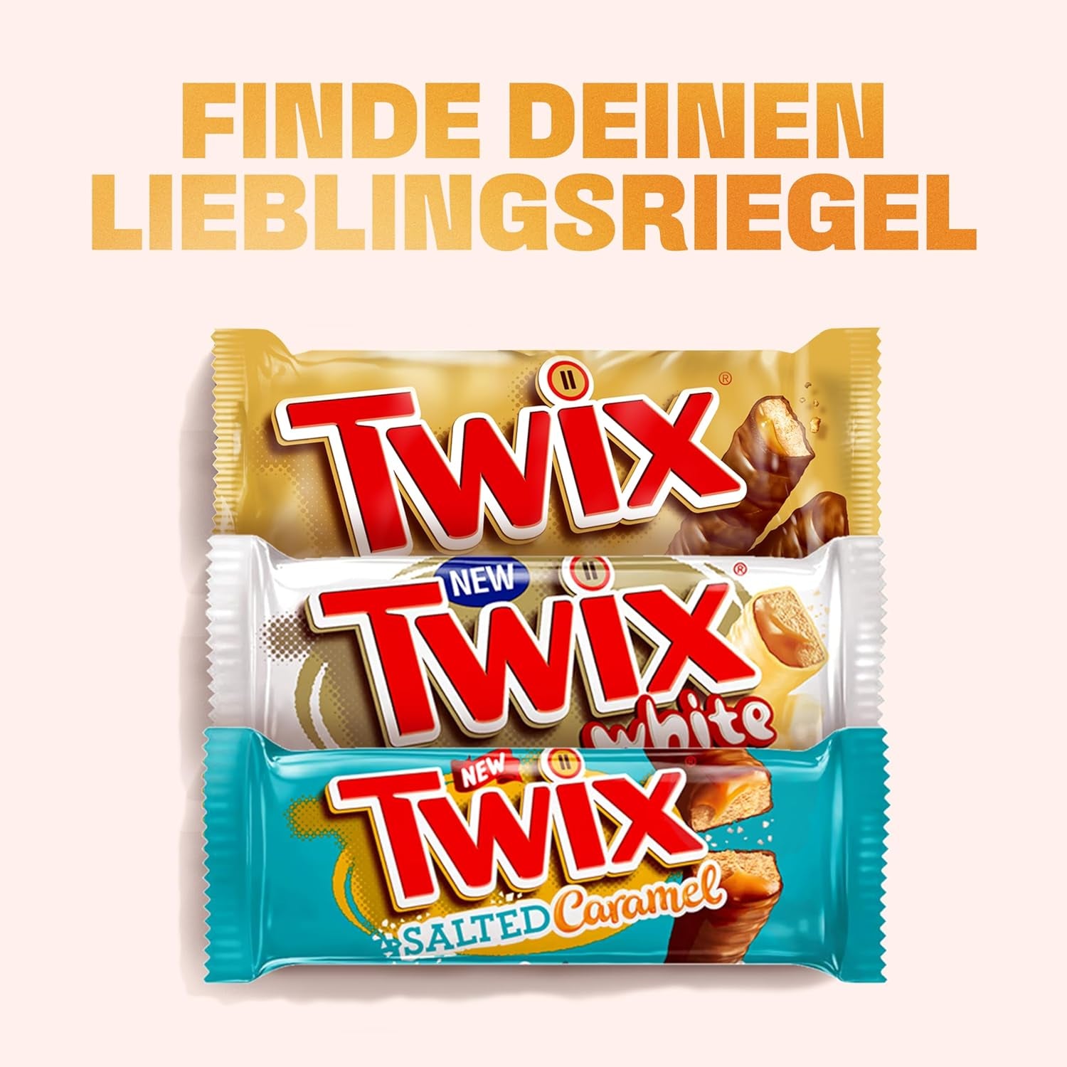 Twix Salted Caramel Chokoladebarer | Bulk pakke chokolade | 30 dobbeltstænger (30 x 46 g)