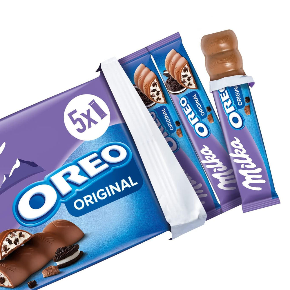 Milka & OREO barer – Alpine mælkechokolade med sprøde stykker af OREO kiks i mælkecreme – 13 x 185g