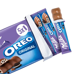 Milka & OREO barer – Alpine mælkechokolade med sprøde stykker af OREO kiks i mælkecreme – 13 x 185g