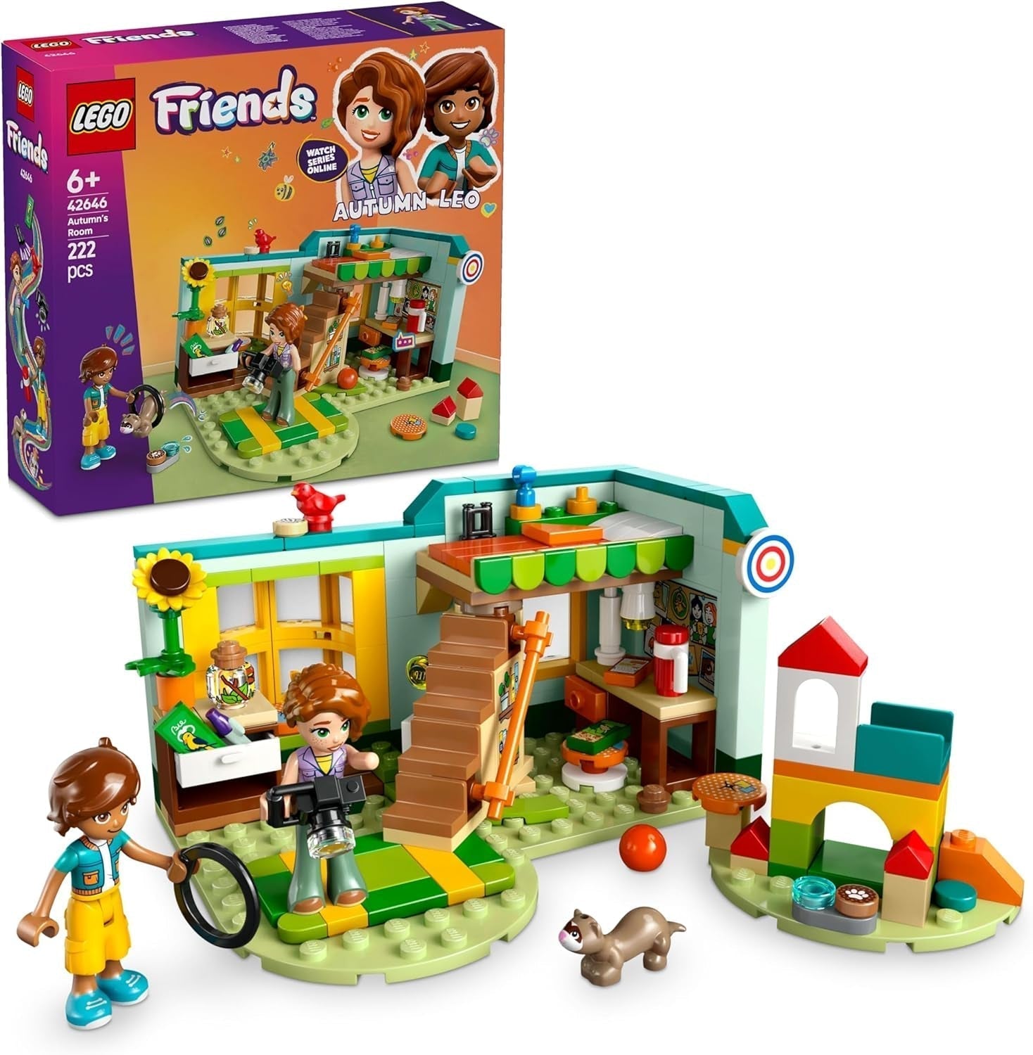 LEGO Friends Autumn's Room Bygge- og legesæt til kreativt rollespil, sæt til piger fra 6 år og opefter med 2 minifigurer og en ilderfigur, pædagogisk legetøj 42646 Byggesæt Besuche den LEGO-Store Standardtitel