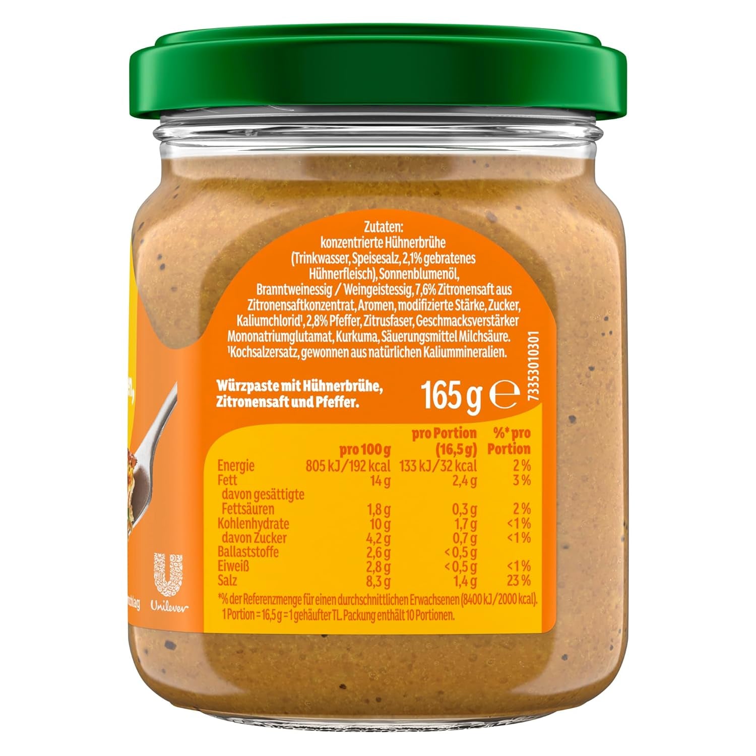 Knorr Schnell gewürzt Kochpaste Gebratenes Hühnchen, Zitrone & Pfeffer einfach & schnell für ene besonders intensiveven, geballten Gesmack 165 g