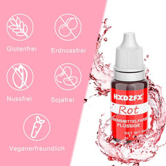 Colorant alimentar - Set alimentar lichid de 8 culori pentru decorarea torturilor, copt, colorant pentru ouă de Paște, colorant alimentar foarte concentrat pentru decorarea torturilor, meșteșuguri DIY, săpunuri - 10 ml fiecare