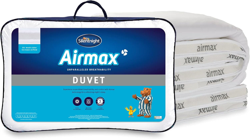 Silentnight Airmax quilt, 10,5 tog, dobbeltseng, hvid Dyner og dyner Naty Shop Dobbeltseng Dobbeltseng