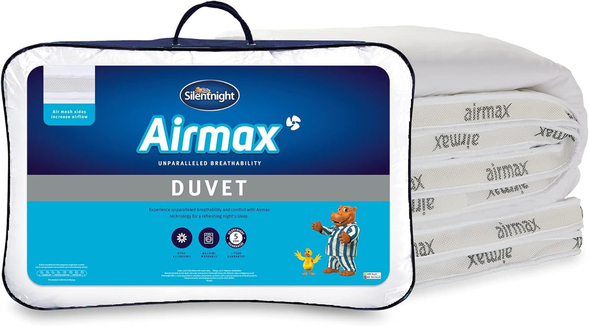 Silentnight Airmax quilt, 10,5 tog, dobbeltseng, hvid Dyner og dyner Naty Shop Dobbeltseng Dobbeltseng