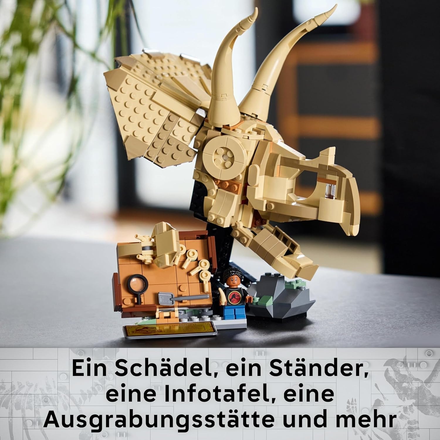 LEGO Jurassic World Dinosaur Fossils: Triceratops Skull Model, dinosaurlegetøj til drenge og piger fra 9 år, gave til børn og fans Jurassic World 76969 Byggesæt Besuche den LEGO-Store