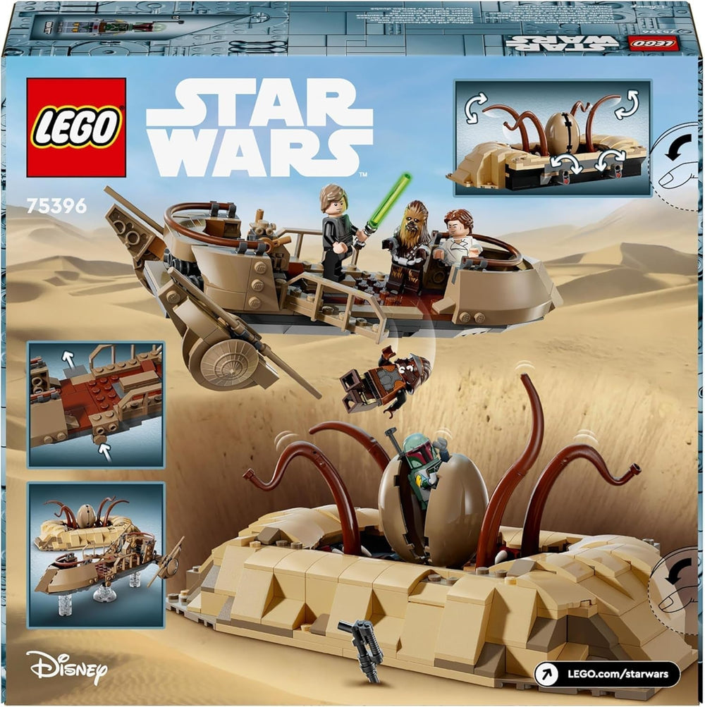 LEGO Star Wars: Return of the Jedi Knight Desert Skiff and Sarlacc Pit Fantasy Collection og byggesæt Byggelegetøjsgave til drenge, piger og alle fans 75396 Byggesæt Besuche den LEGO-Store