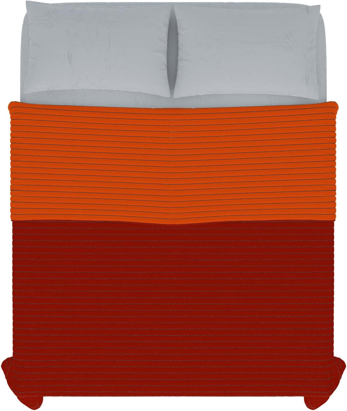 Orange/rust microfiber sommerdyne til dobbeltseng 250 X 250 cm dyner og dyner Naty Shop