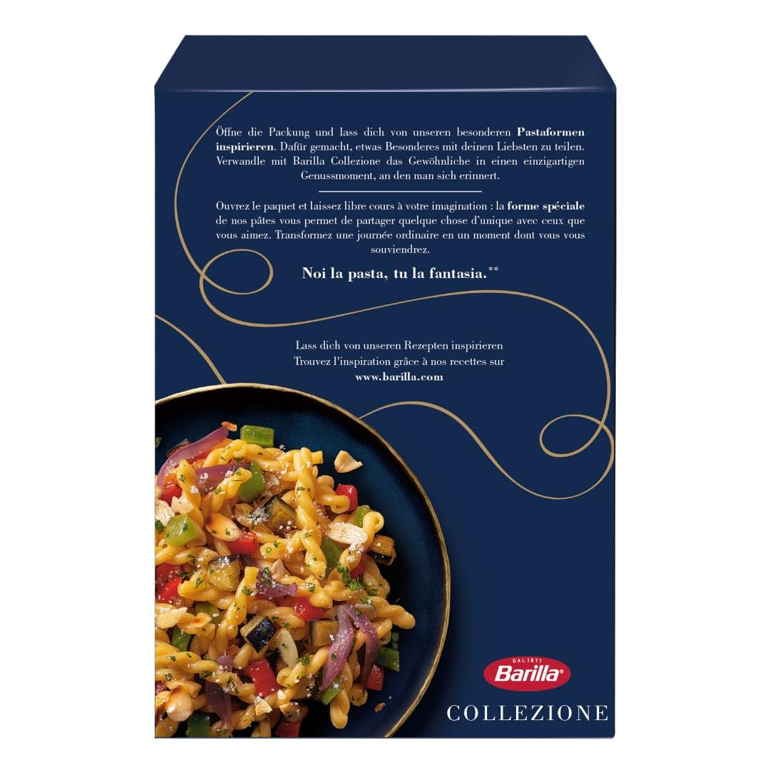 Pasta Barilla Collezione Fusilli korte stykker, (1 x 500 g)